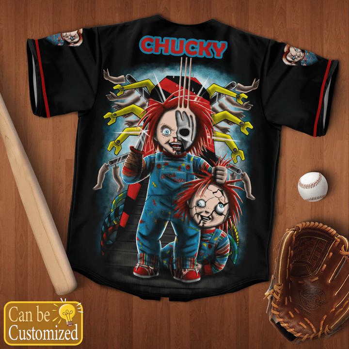 Chucky I Wanna Play Custom Name Baseball Jersey Shirt4
