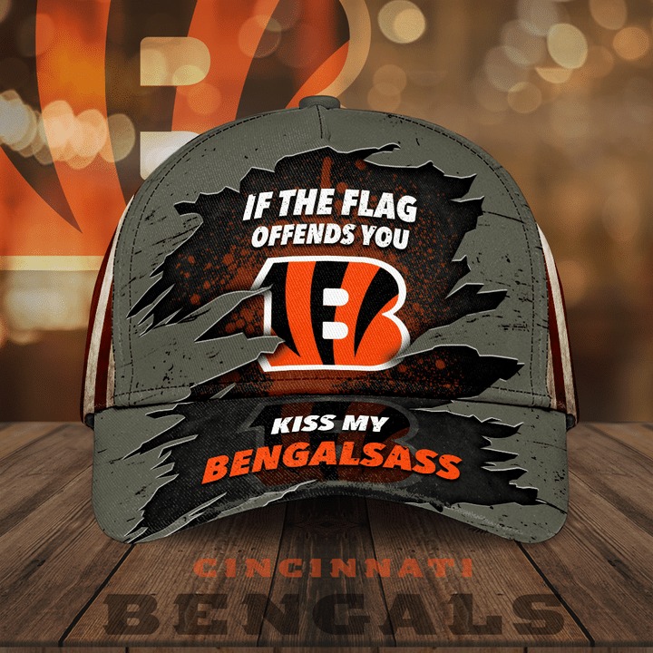 Cincinnati Bengals If The Flag Offends You Kiss My Bengalsass Cap – BBS