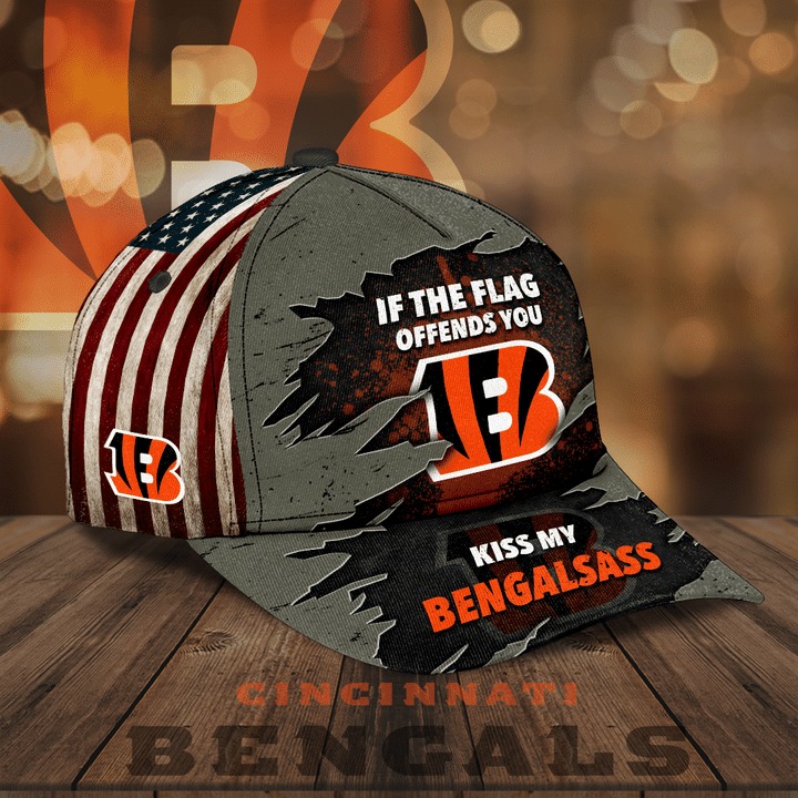 Cincinnati Bengals If The Flag Offends You Kiss My Bengalsass Cap1
