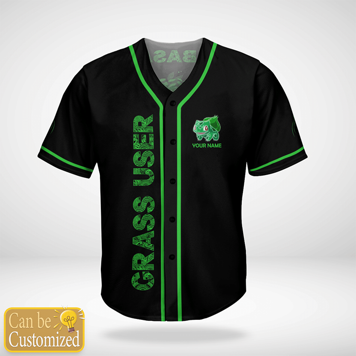 Crass User Bulbasaur Cusom Name Baseball Jersey Shirt1