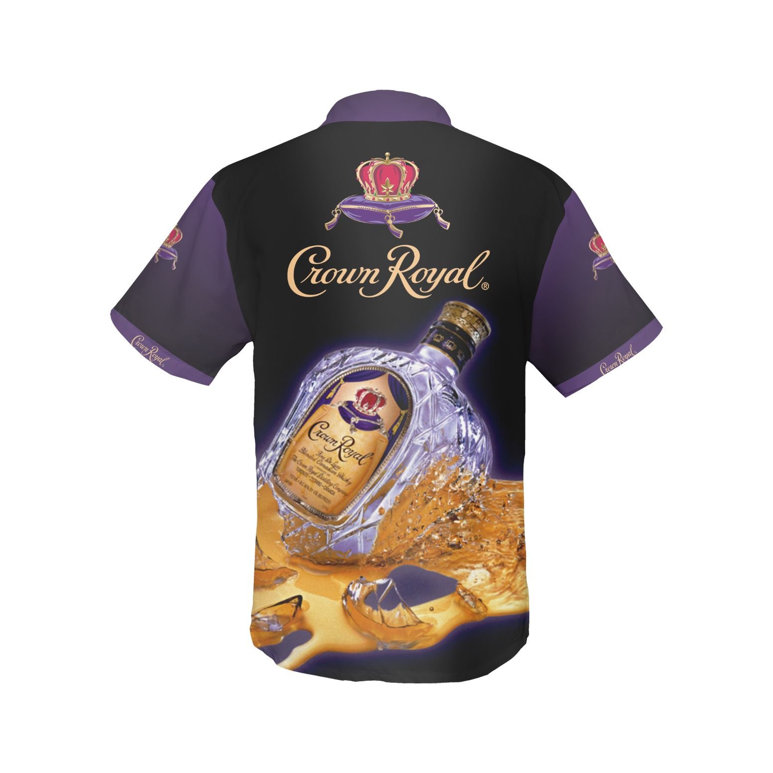 Crown Royal snow and beer Hawaiian shirt 2