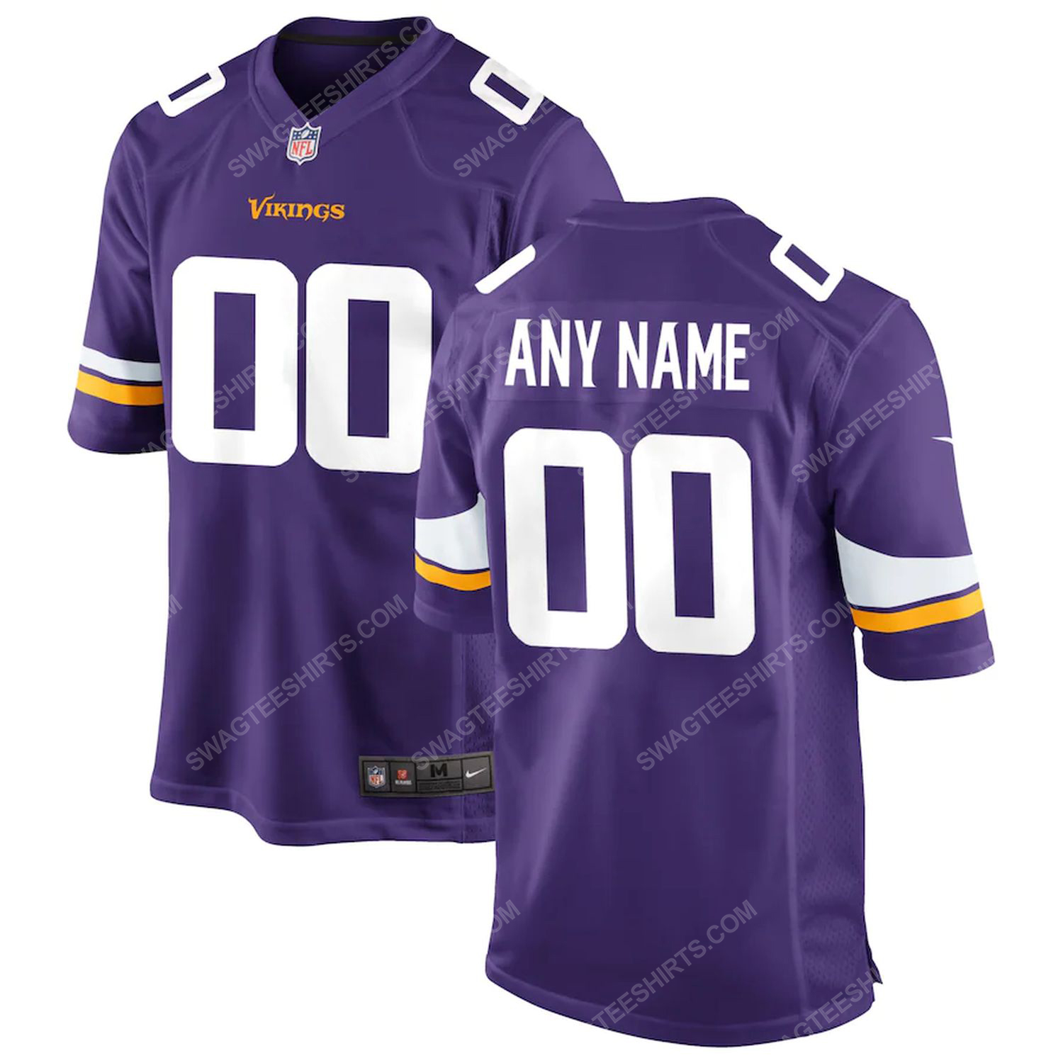 Custom minnesota vikings football full print football jersey-purple