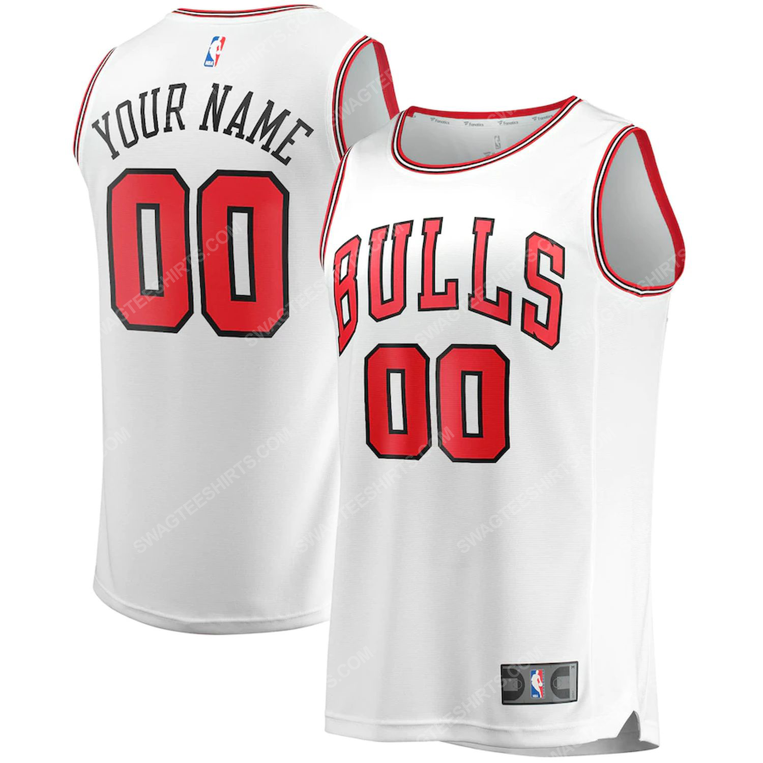 Custom name chicago bulls nba full print basketball jersey