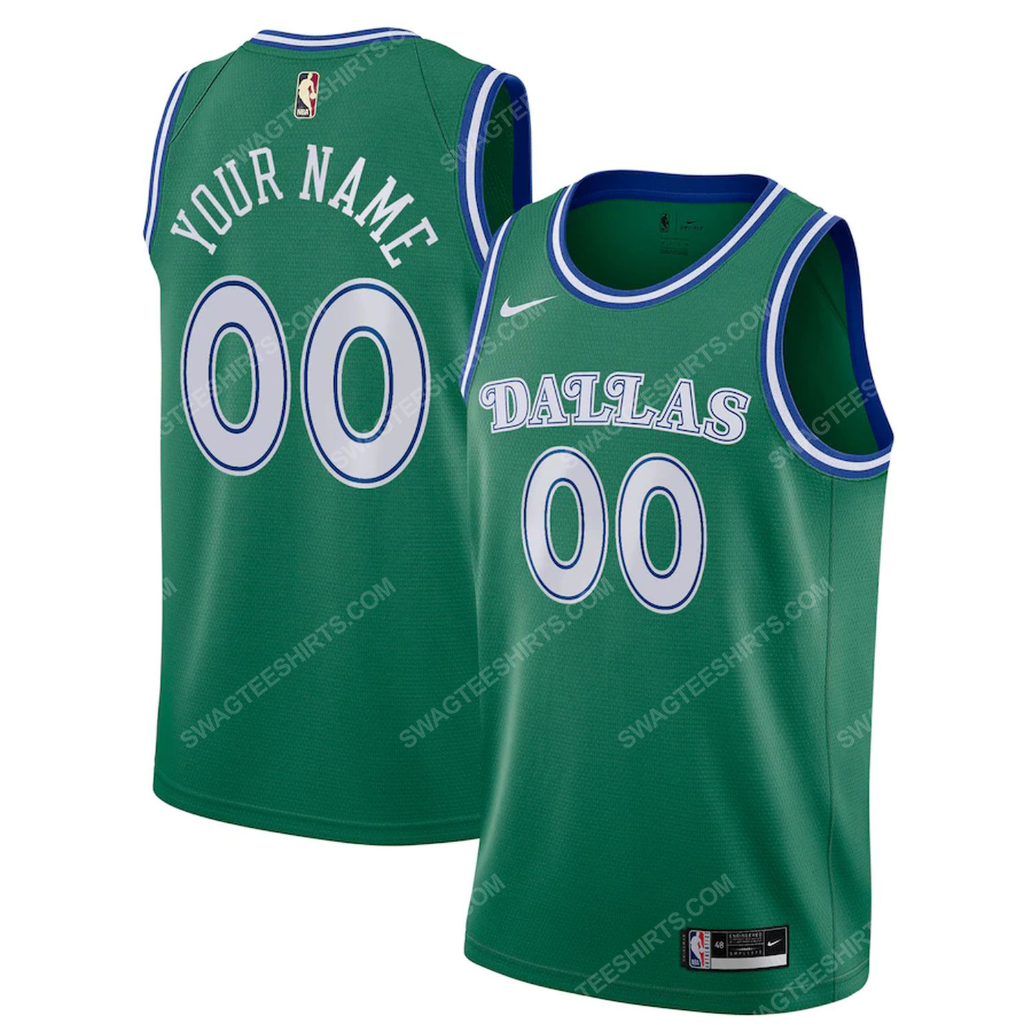 Custom name dallas mavericks full print basketball jersey