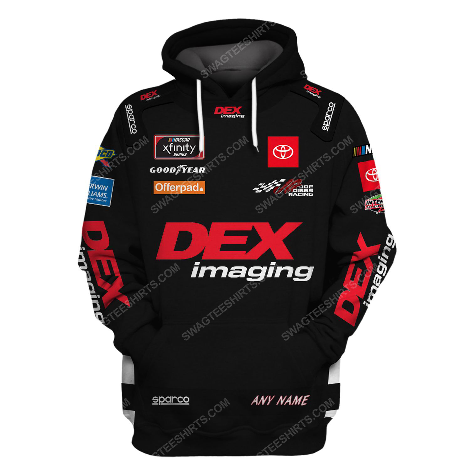 Custom the dex racing team motorsport full printing hoodie