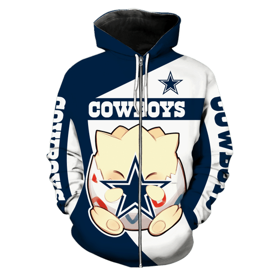 Dallas cowboys Togepi pokemon 3d hoodie4