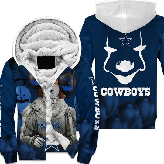 Dallas cowboys pennywise the dancing clown it halloween 3d all over print hoodie4