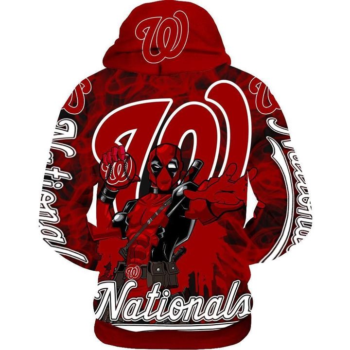 Deadpool Washington nationals 3d hoodie 2