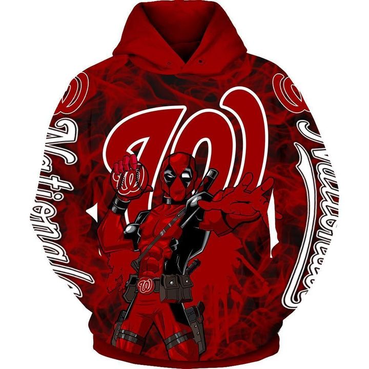 Deadpool Washington nationals 3d hoodie 3