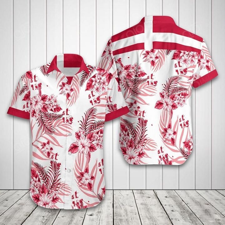 [HOT TREND] Denmark flag Tropical Short Sleeve Hawaiian Shirt  – Hothot 080921