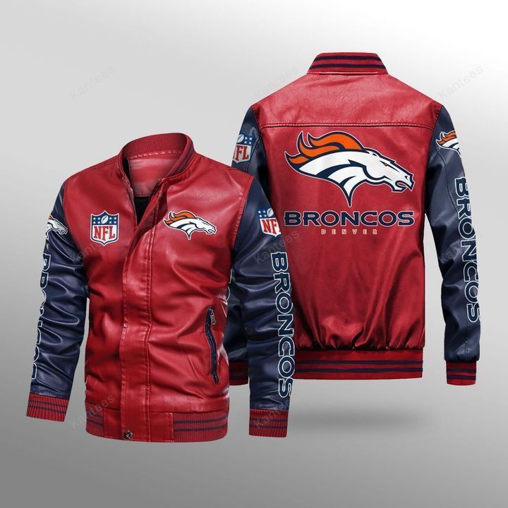 Denver Broncos Leather Bomber Jacket 2
