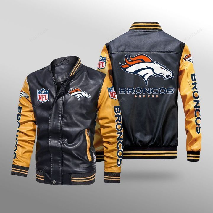 Denver Broncos Leather Bomber Jacket 3