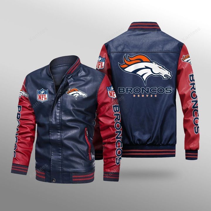 Denver Broncos Leather Bomber Jacket 4