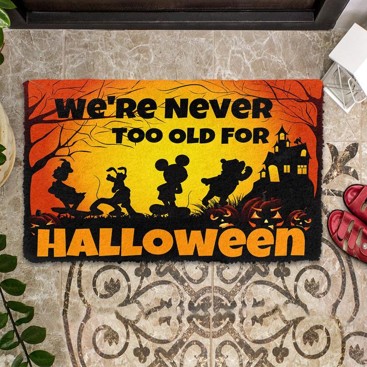 Disney We Are Never Too Old For Halloween Doormat 1