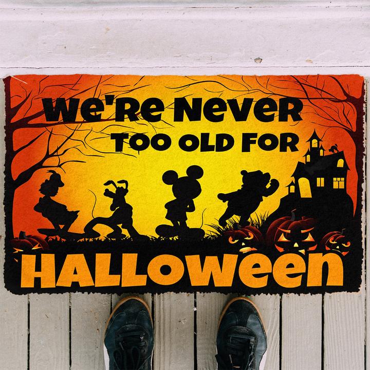 Disney We Are Never Too Old For Halloween Doormat 2
