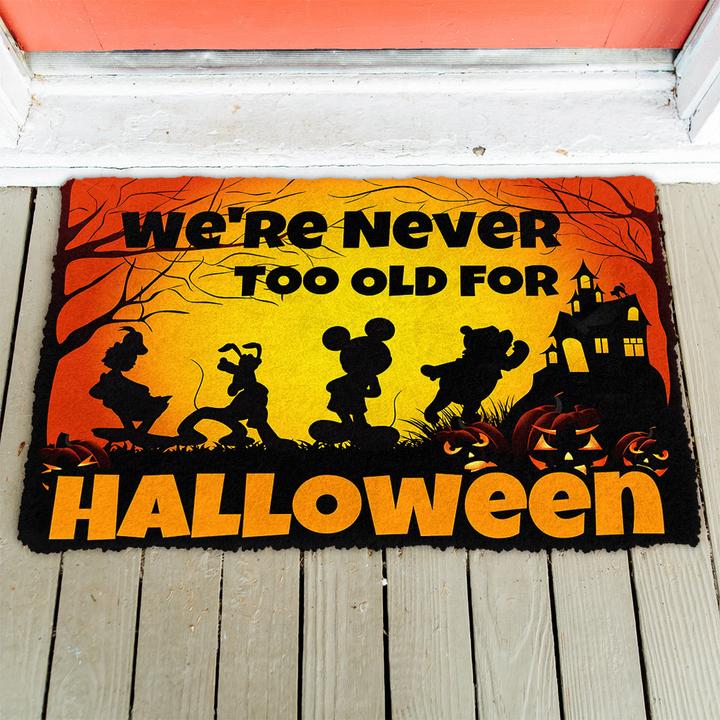 Disney We Are Never Too Old For Halloween Doormat 3