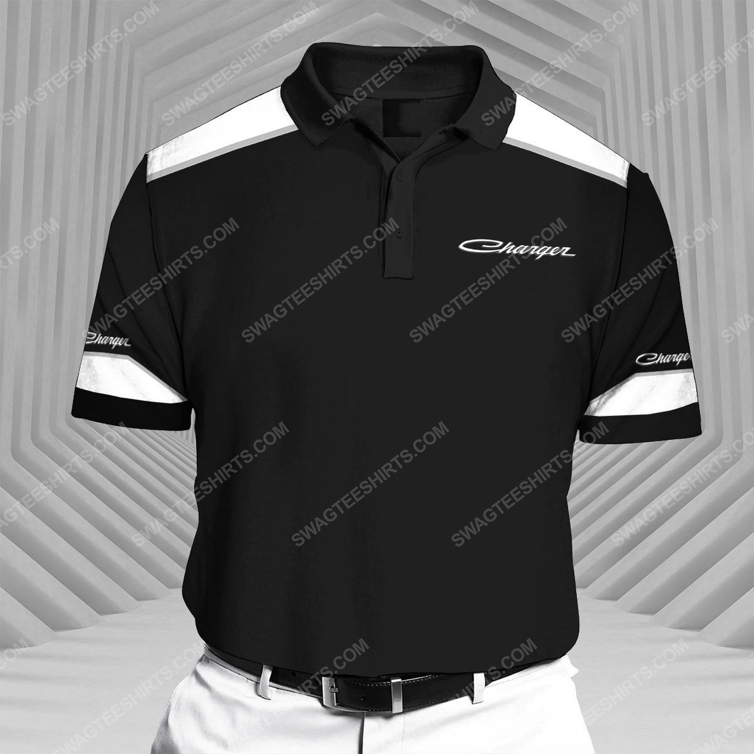 Dodge charger sports car all over print polo shirt