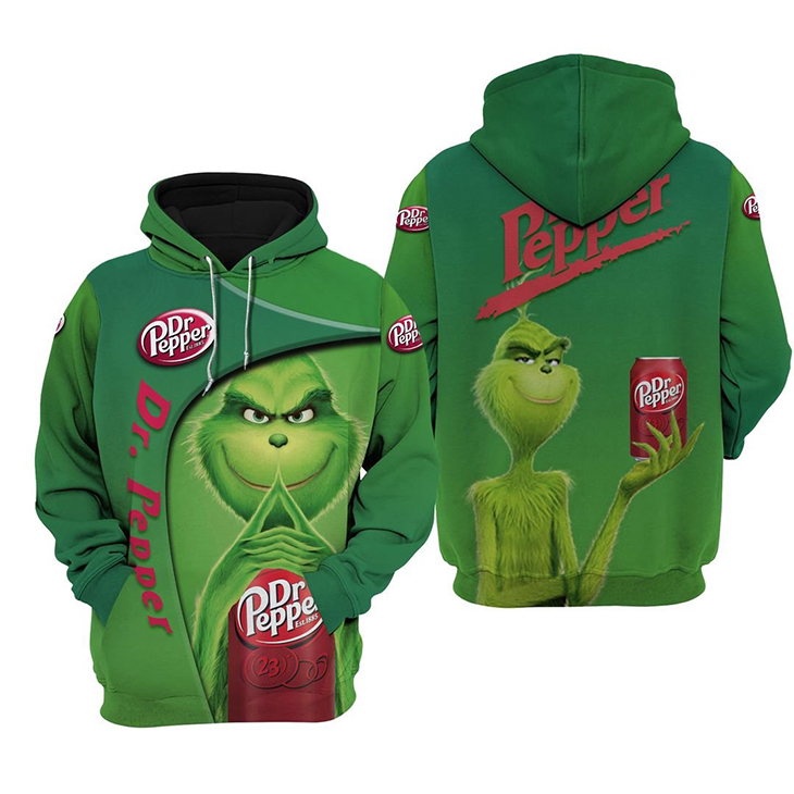 Dr Pepper Grinch 3d all over print hoodie  – LIMITED EDITION