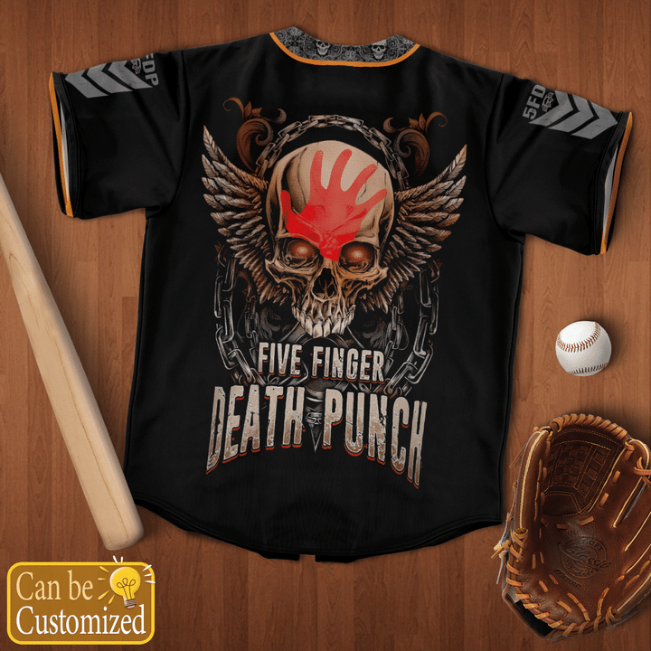 Five Finger Death Punch Custom Name Baseball Jersey Shirt4