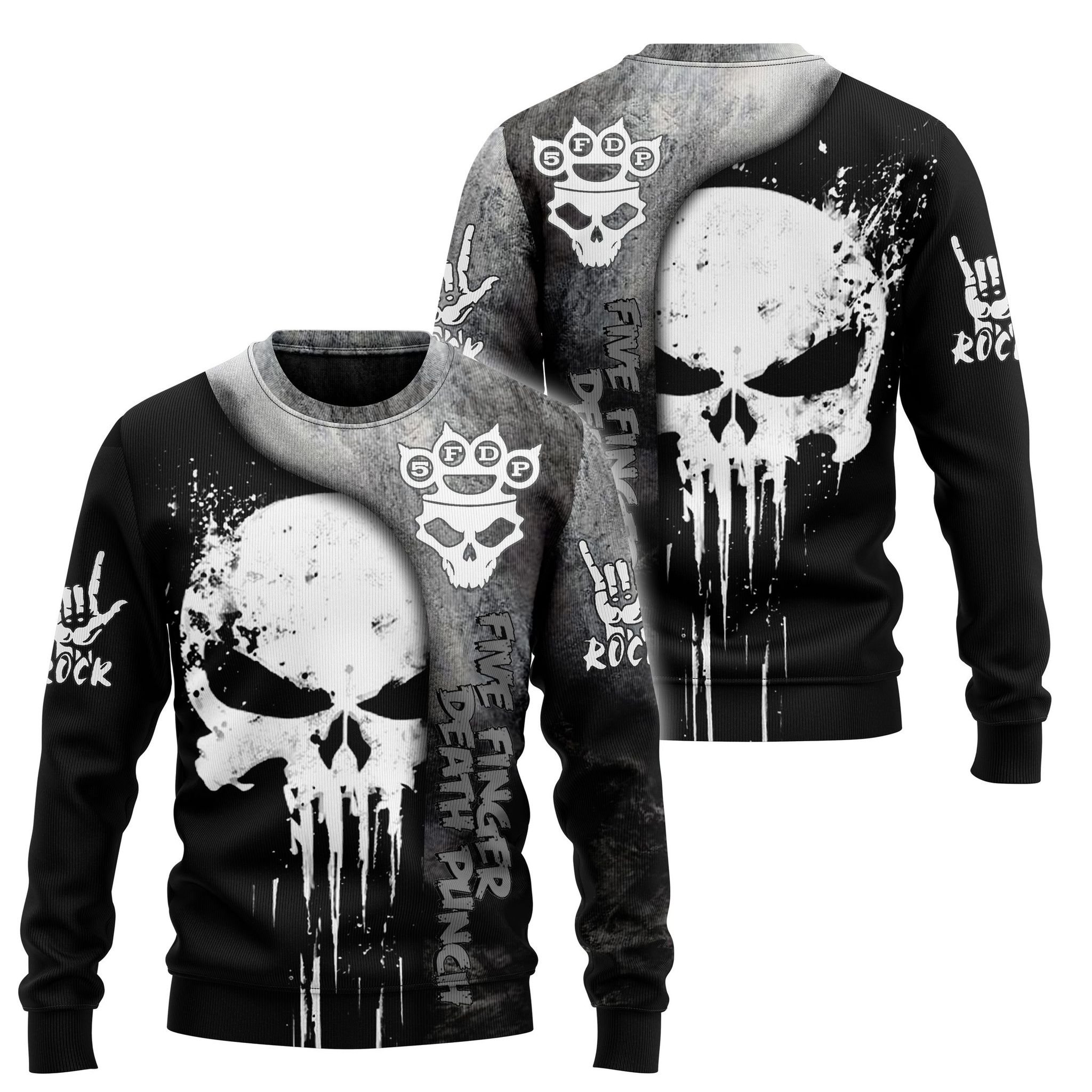 Five finger death punch skull 3d hoodie, shirt 1