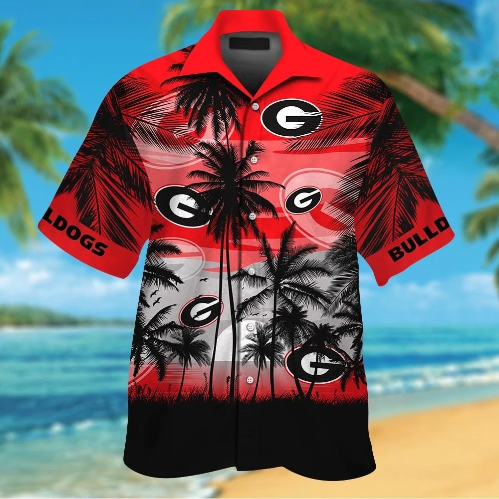 Georgia bulldogs tropical hawaiian shirt