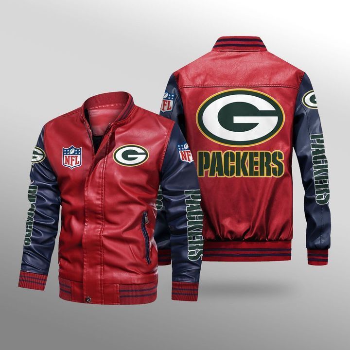 Green Bay Packers Leather Bomber Jacket 2