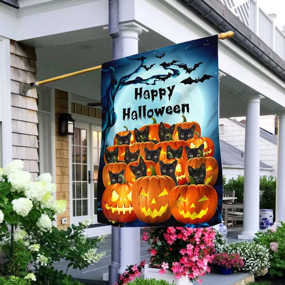 [HOT TREND] Halloween Flag Black Cats Jack O ’Lantern Pumpkin – Hothot 030921