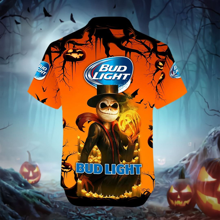 Halloween Jack Skellington Bud Light Logo 3D Hoodie, Shirt5