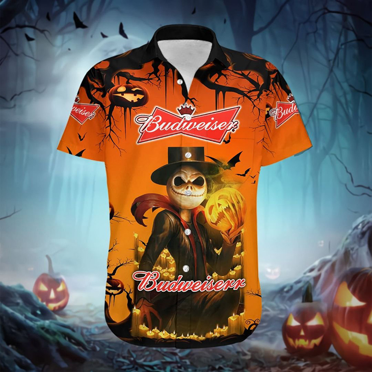 Halloween Jack Skellington Budweiser Logo 3D Hoodie, Shirt5