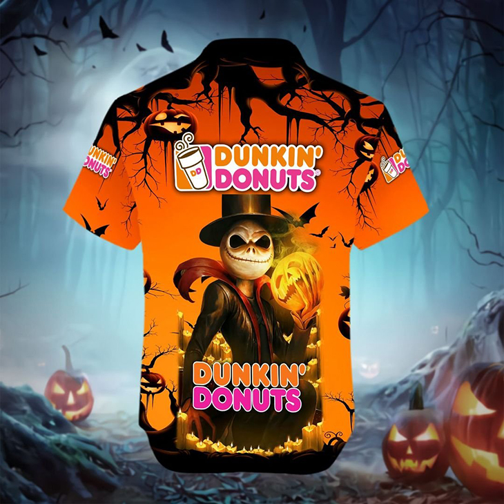 Halloween Jack Skellington Dunkin Donuts Logo 3D Hoodie, Shirt5