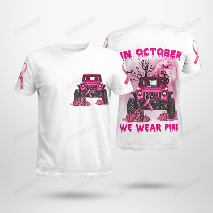 Halloween jeep pink girl in October we were pink 3d shirt (1)