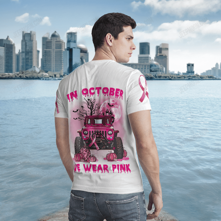 Halloween jeep pink girl in October we were pink 3d shirt (3)