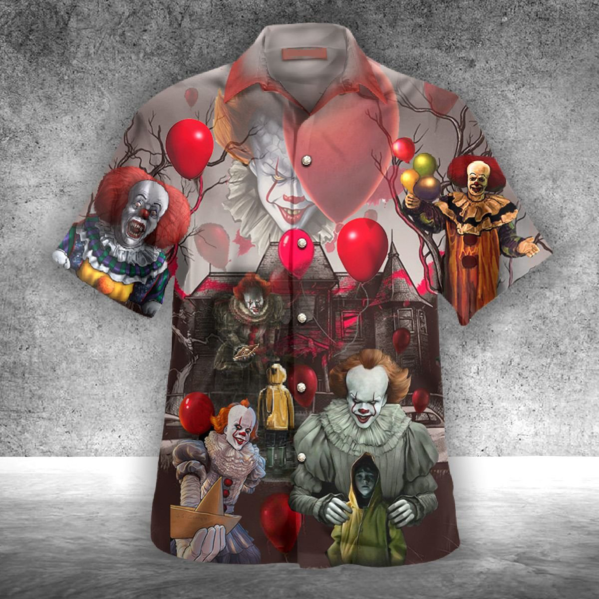 IT Pennywise You'll float too hawaiian shirt - Picture 1