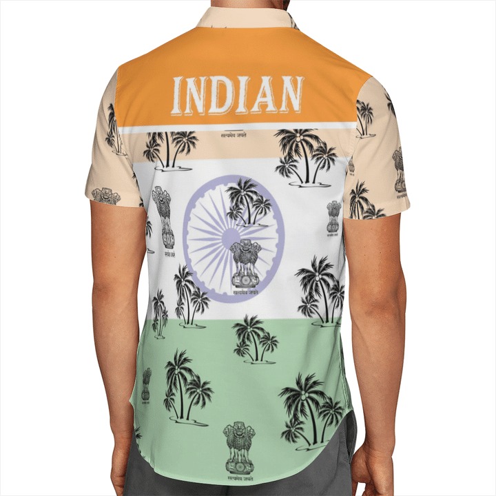 India Tropical Short Sleeve Hawaiian Shirt 2