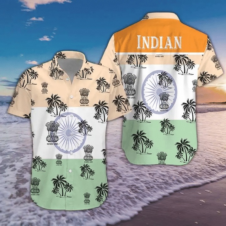 India Tropical Short Sleeve Hawaiian Shirt