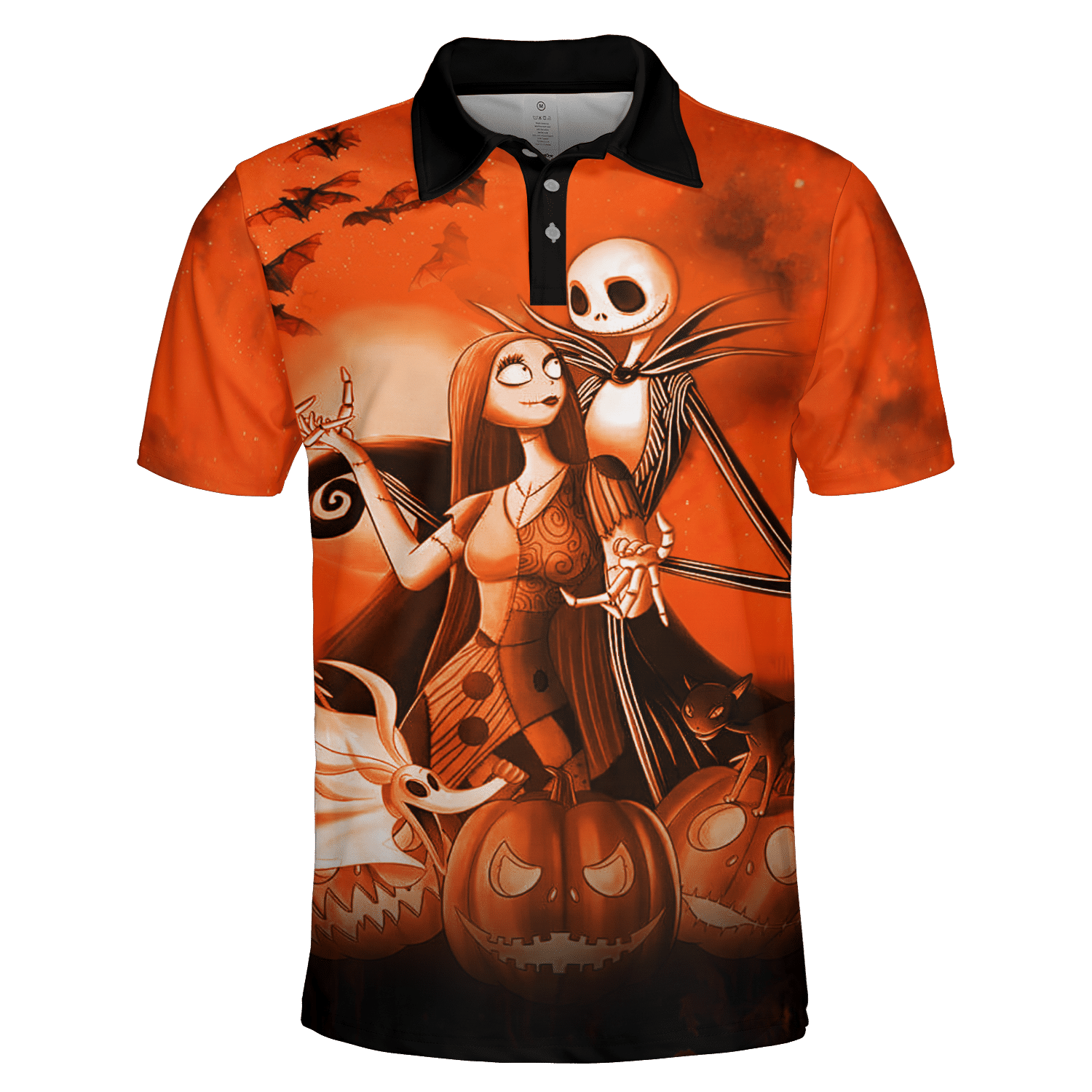 Jack Skelington and Sally pumpkin Halloween night Polo shirt – LIMITED EDITION