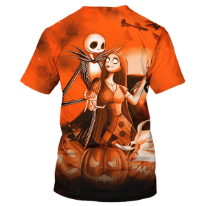Jack Skelington and Sally pumpkin Halloween night 3d shirt, hoodie 8