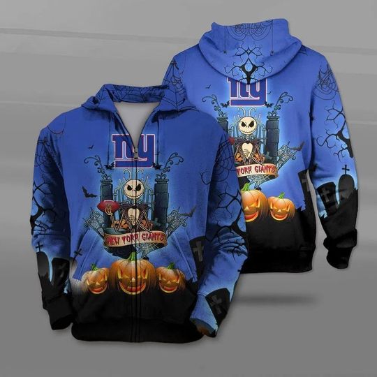 Jack Skellington New york giants 3d all over print hoodie – LIMITED EDITION