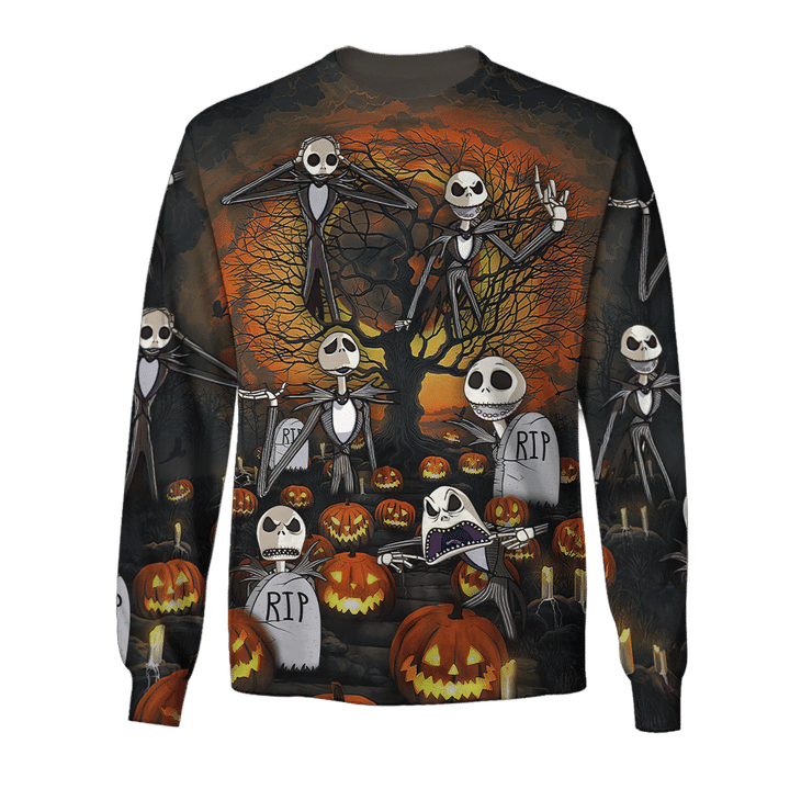 Jack skelington halloween 3d sweatshirt