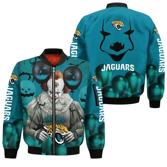 Jacksonville jaguars pennywise the dancing clown it halloween 3d all over print hoodie2