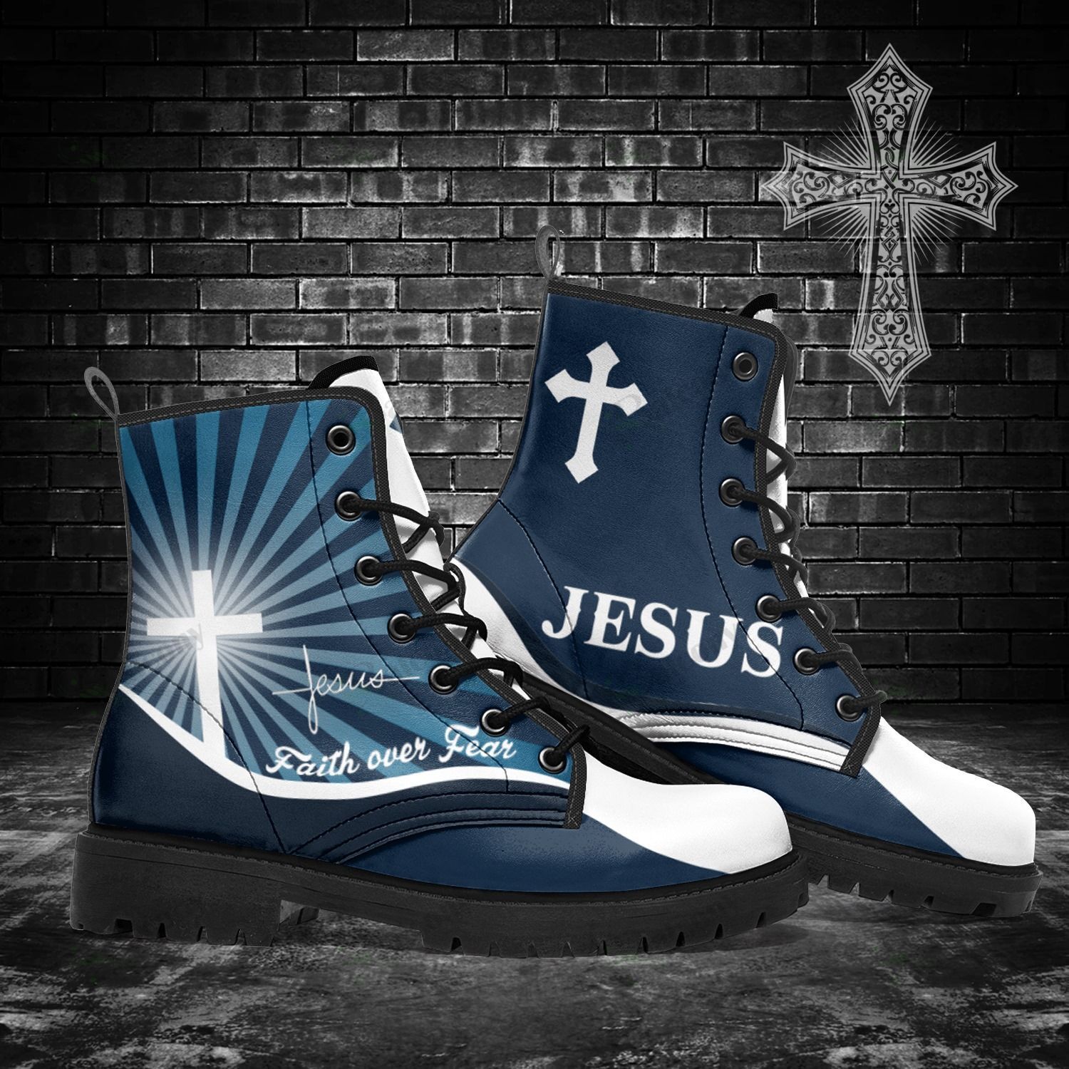 Jesus faith over fear leather Timberland Boot – LIMITED EDITION