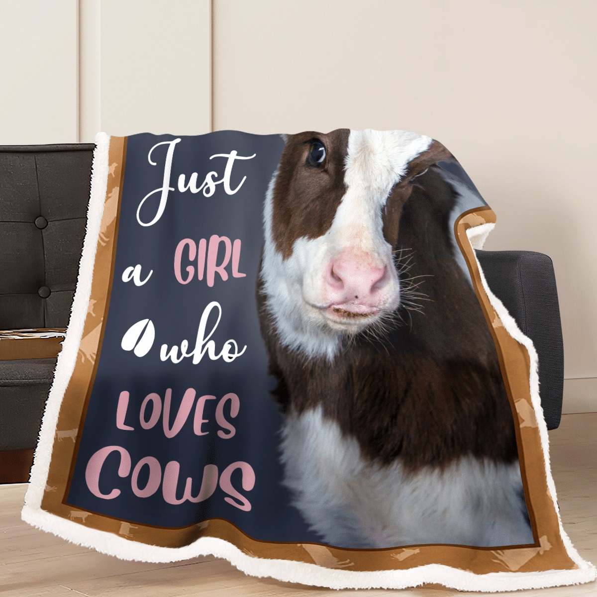 Just a girl who loves cows blanket - Picture 3