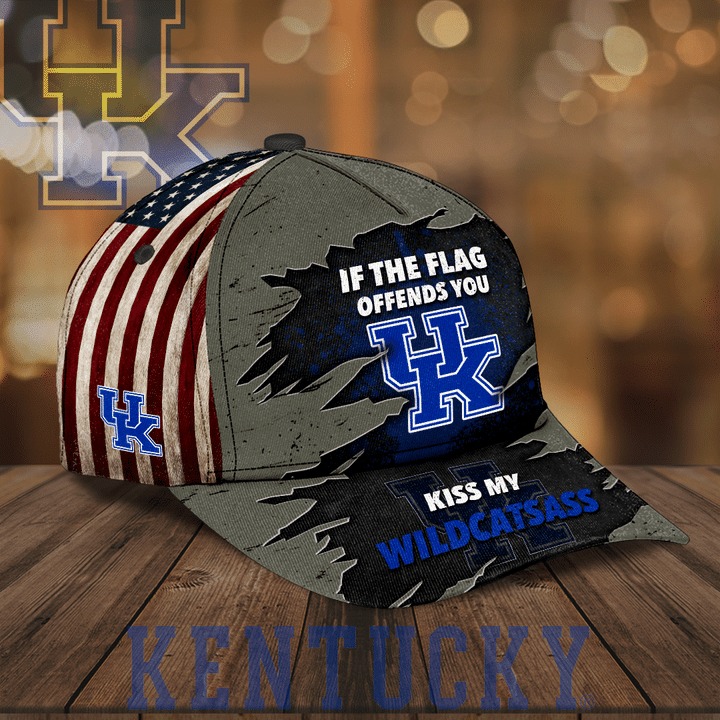 Kentucky Wildcat If The Flag Offends You Kiss My Wildcatsass Cap1