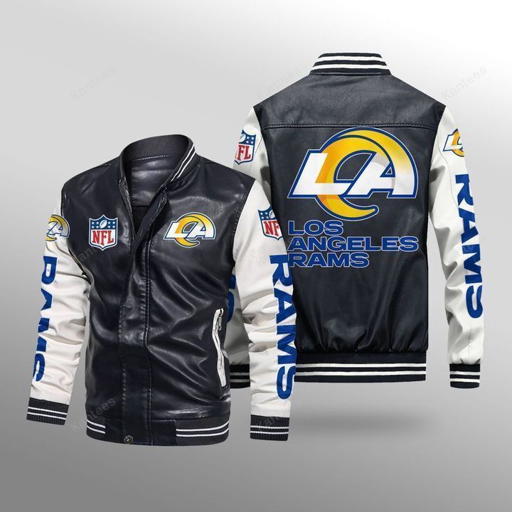 Los Angeles Rams Leather Bomber Jacket 1