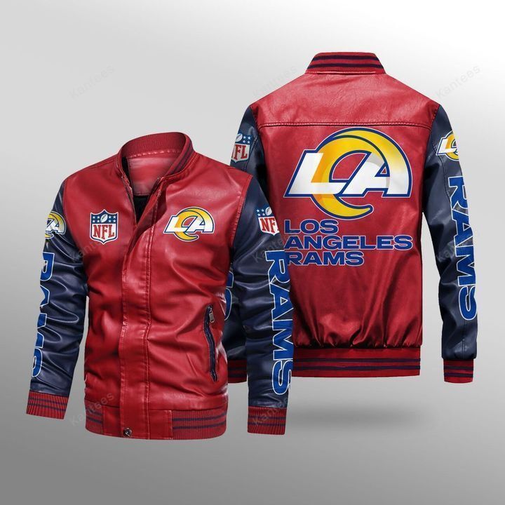 Los Angeles Rams Leather Bomber Jacket 2