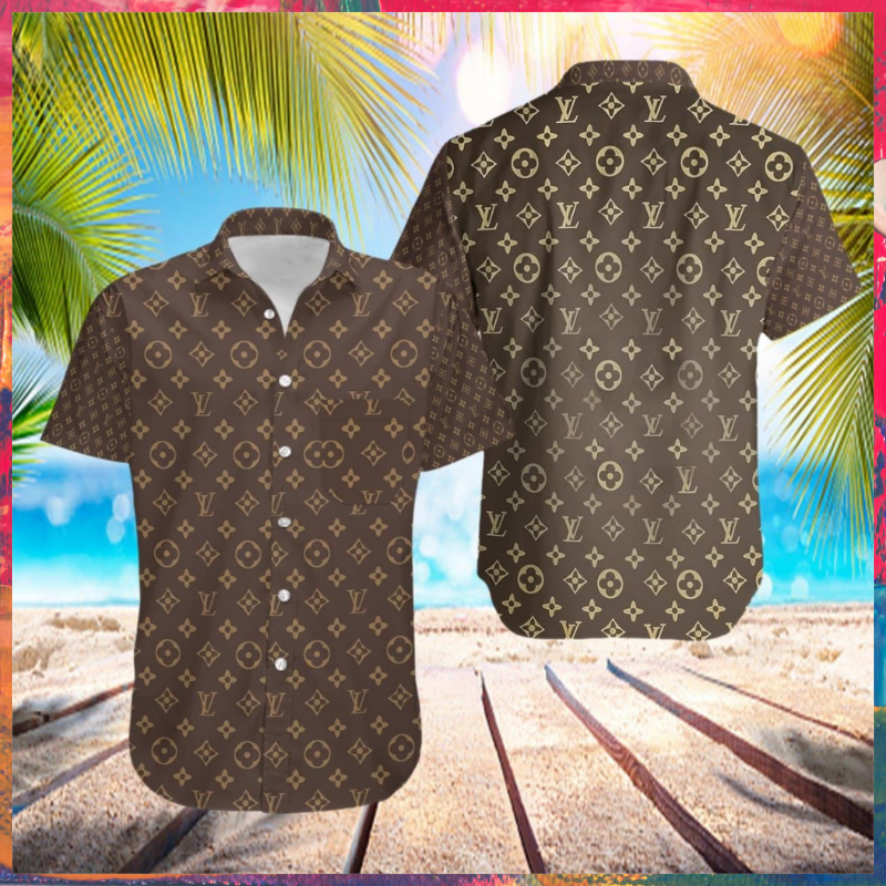 Louis Vuitton 3d all over printed Hawaiian shirt and short (1)