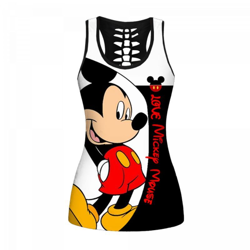 Love Mickey Mouse all over print hollow tank top and legging - Picture 1