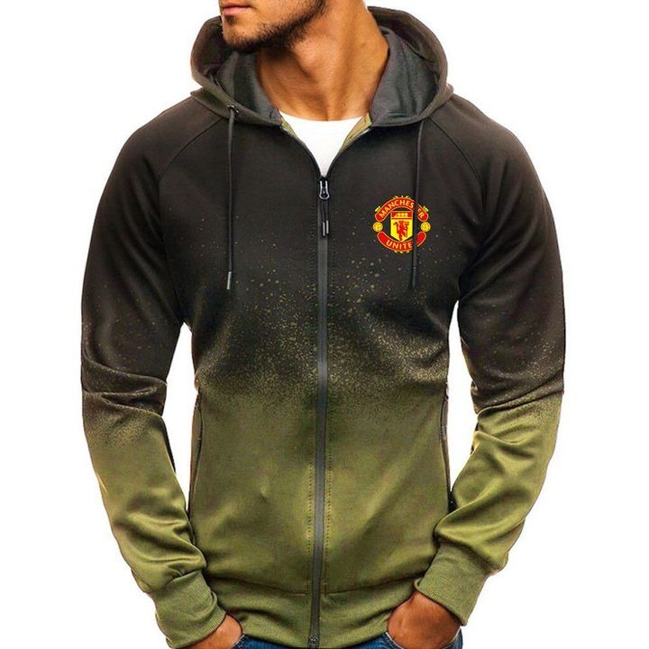 Manchester United gradient zip hoodie - green