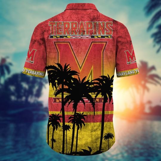 Maryland Terrapins Summer Hawaiian Shirt, short2
