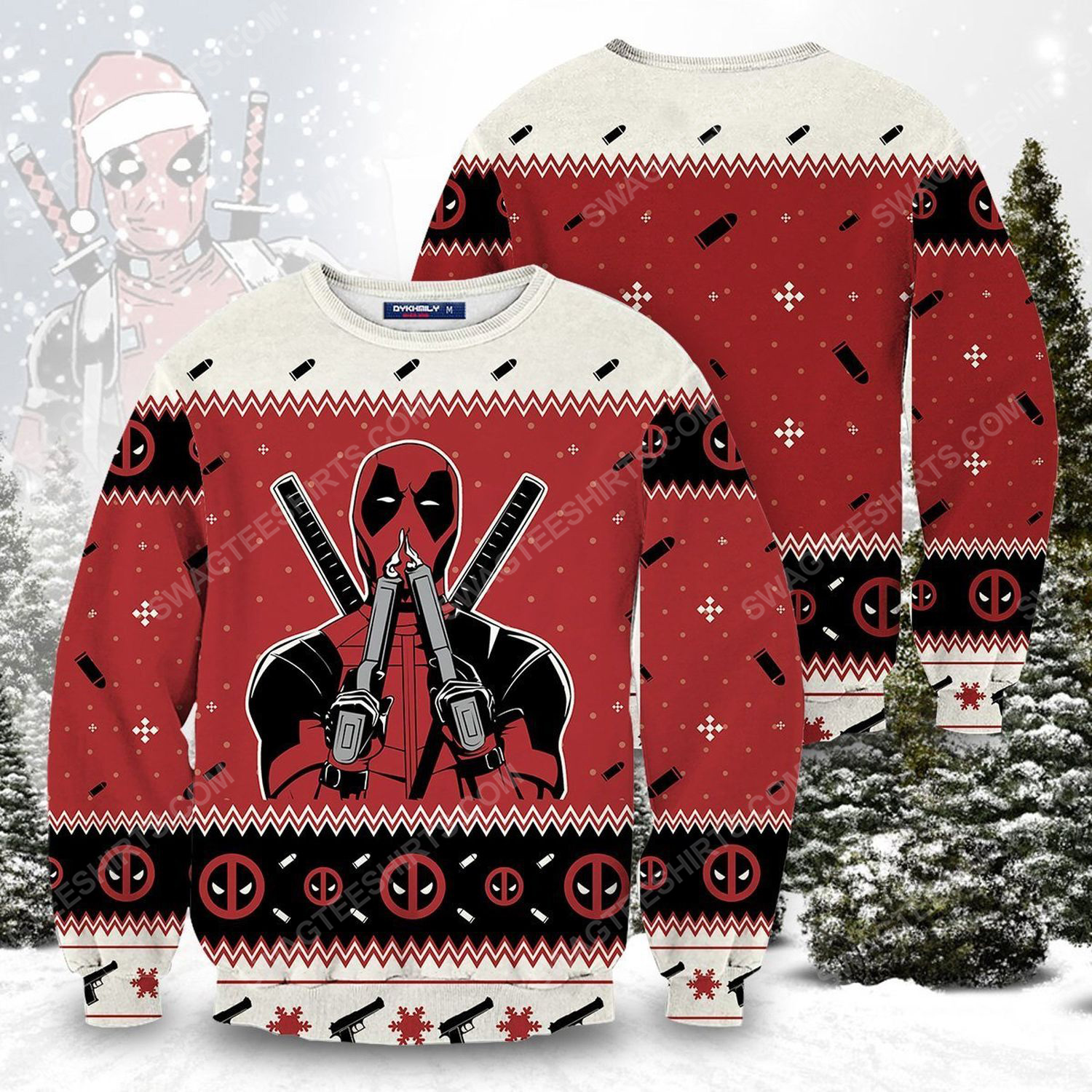 [special edition] Maximum effort deadpool ugly christmas sweater – maria